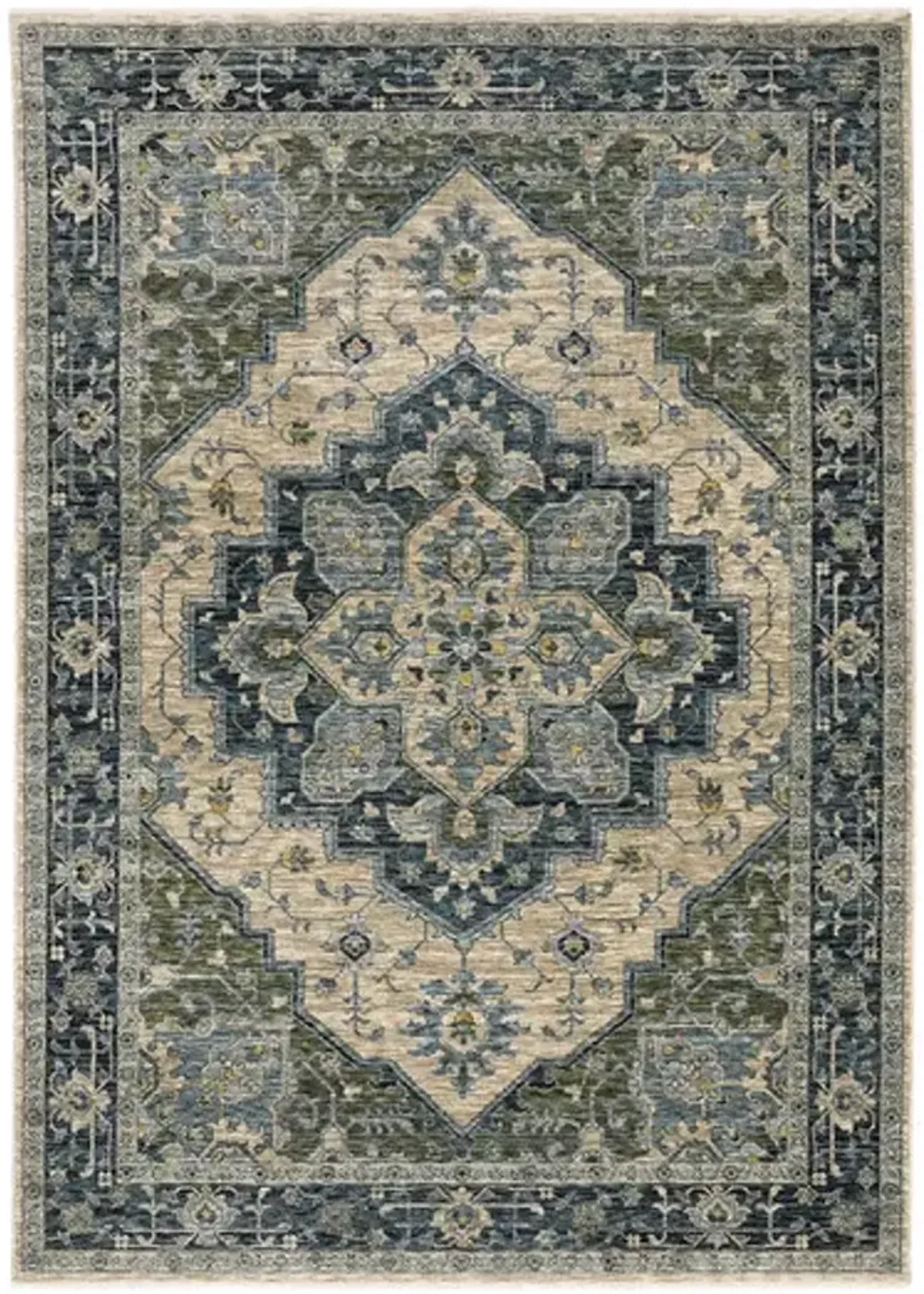 Aberdeen Medallion Blue Area Rug - 2 3  x 7 6   