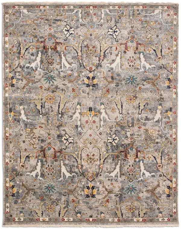 Rajasthan Deep Silver Area Rug - 2 6  x 8 0   