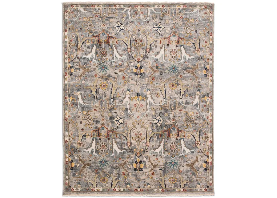 Rajasthan Deep Silver Area Rug - 2 6  x 6 0   