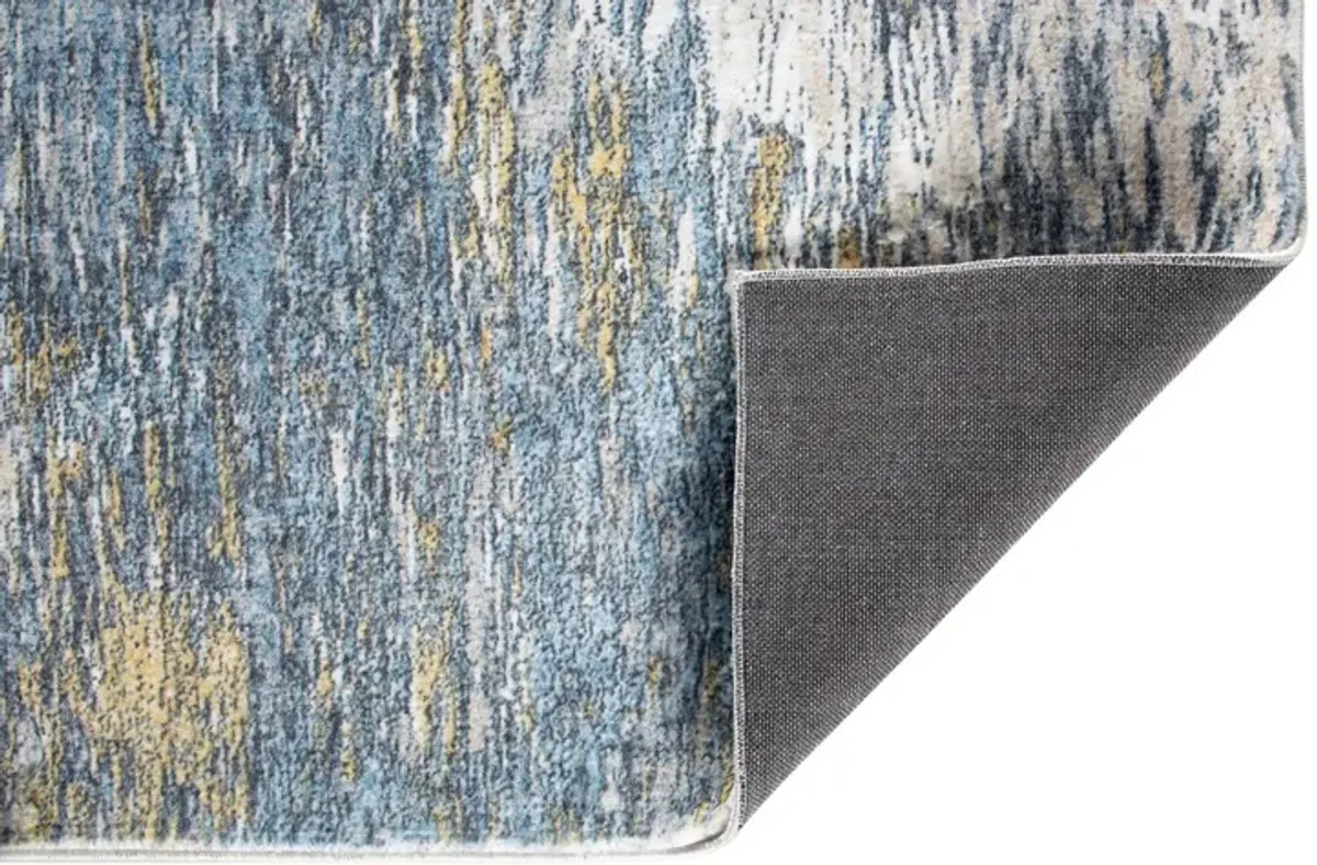 Roxy Blue Gold Mirage Area Rug - 2 0  X 7 0 