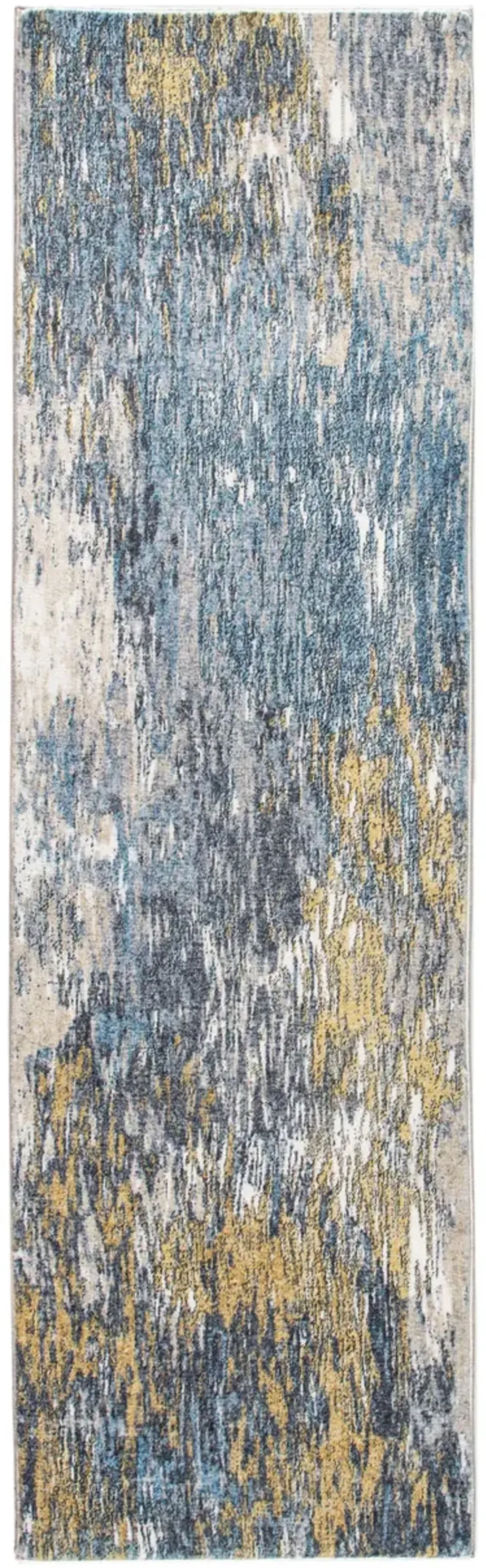 Roxy Blue Gold Mirage Area Rug - 2 0  X 7 0 