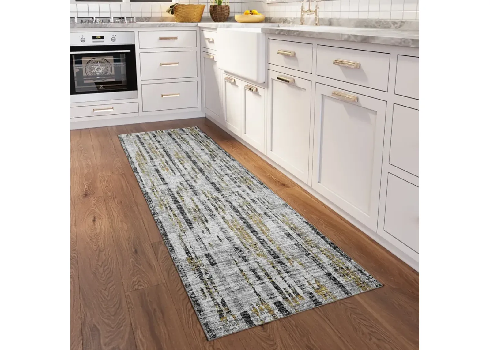 Urban Rug Winslow Grey Tin Area Rug - 2 6  x 8 0  