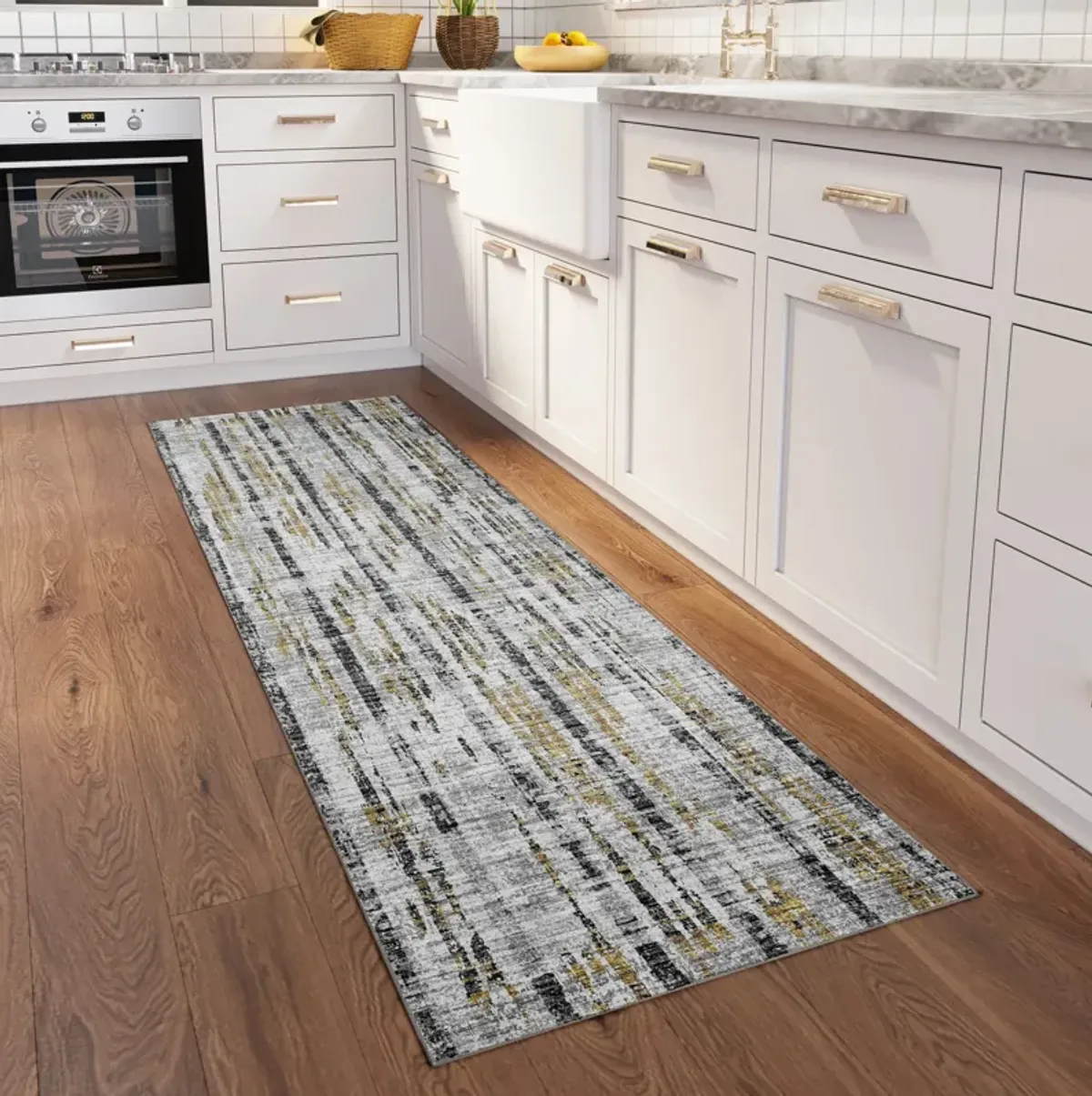 Urban Rug Winslow Grey Tin Area Rug - 2 6  x 8 0  