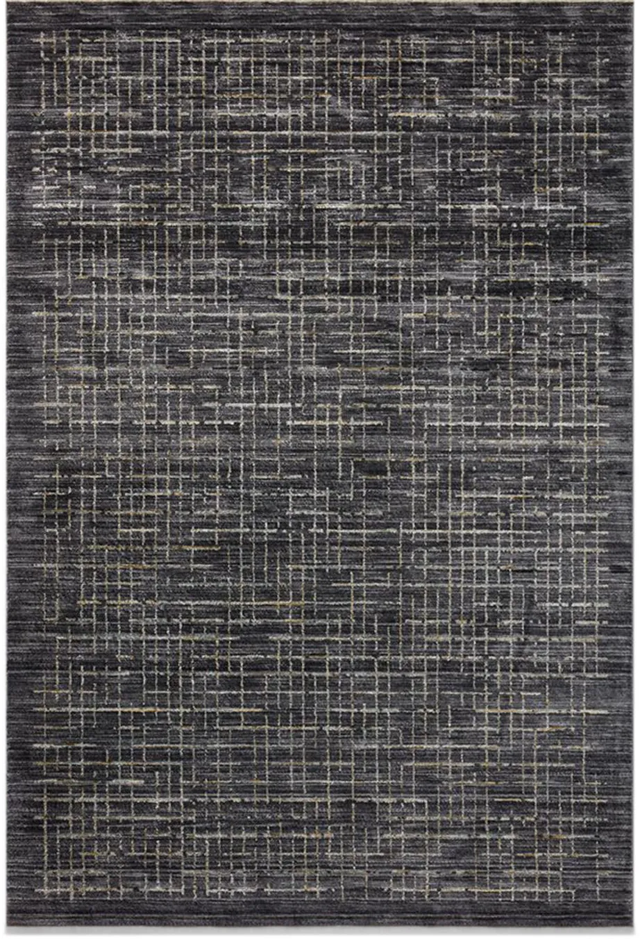 Soho Onyx Silver 2 7  x 8 0  Area Rug