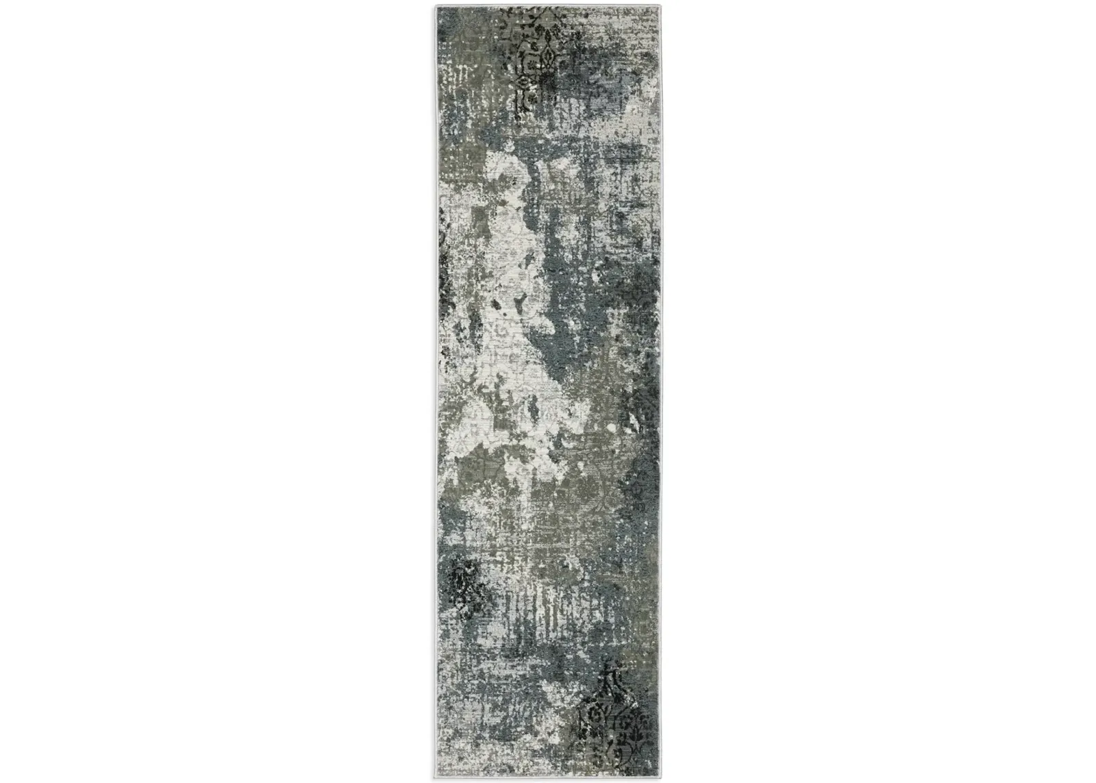 Gemini Blue Beige 2 3  x 7 6  Area Rug