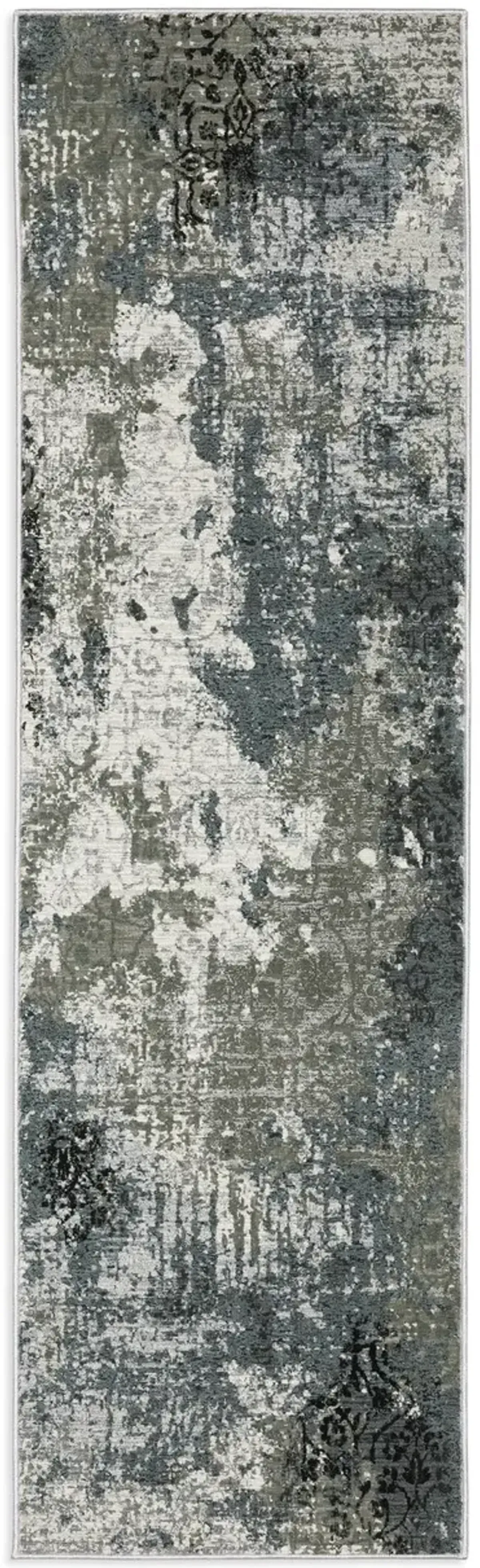 Gemini Blue Beige 2 3  x 7 6  Area Rug