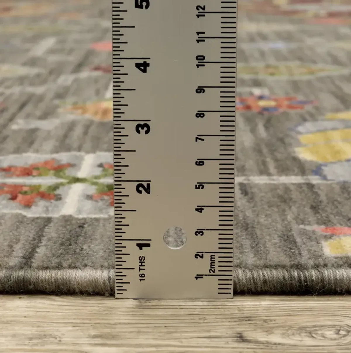 Lucca Grey Multi 2 0  x 6 0  Area Rug