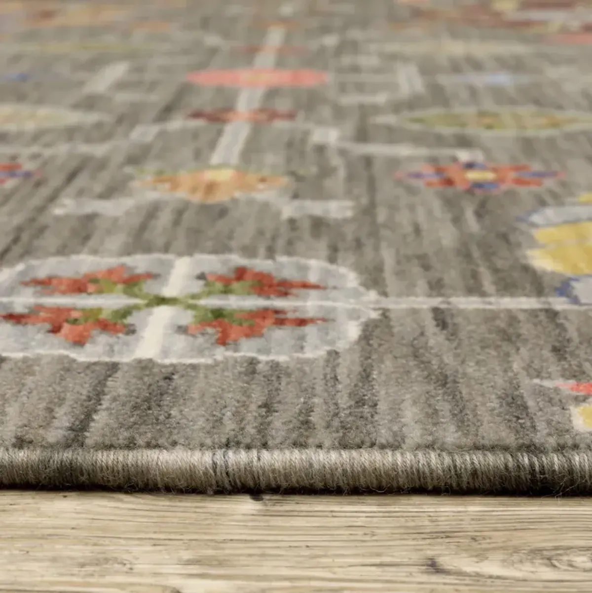 Lucca Grey Multi 2 0  x 6 0  Area Rug