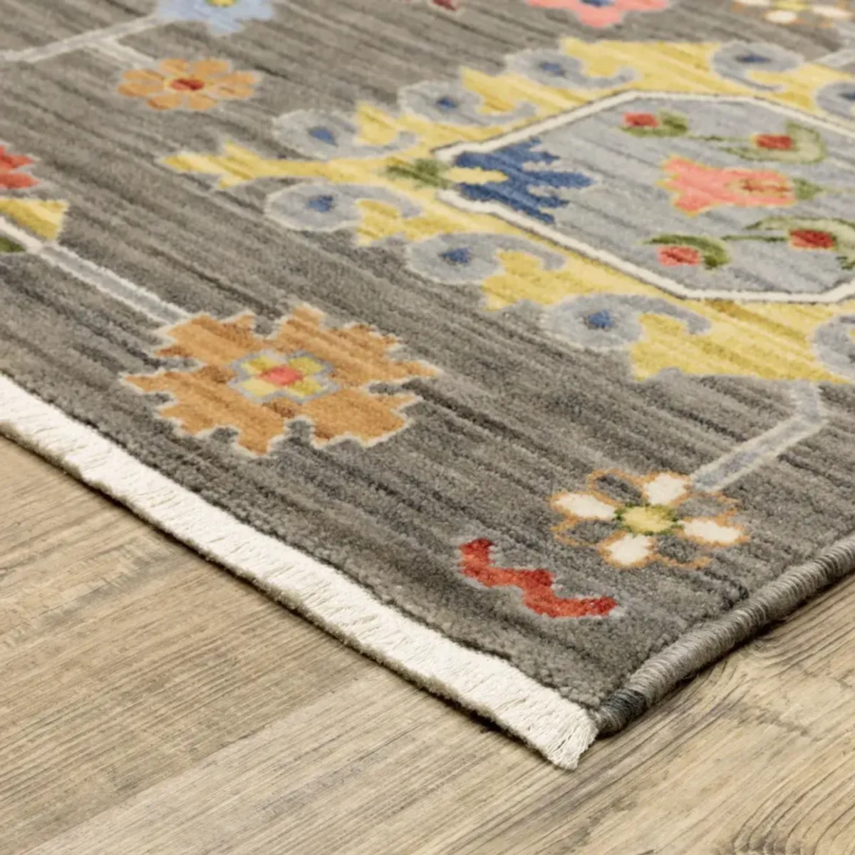 Lucca Grey Multi 2 0  x 6 0  Area Rug