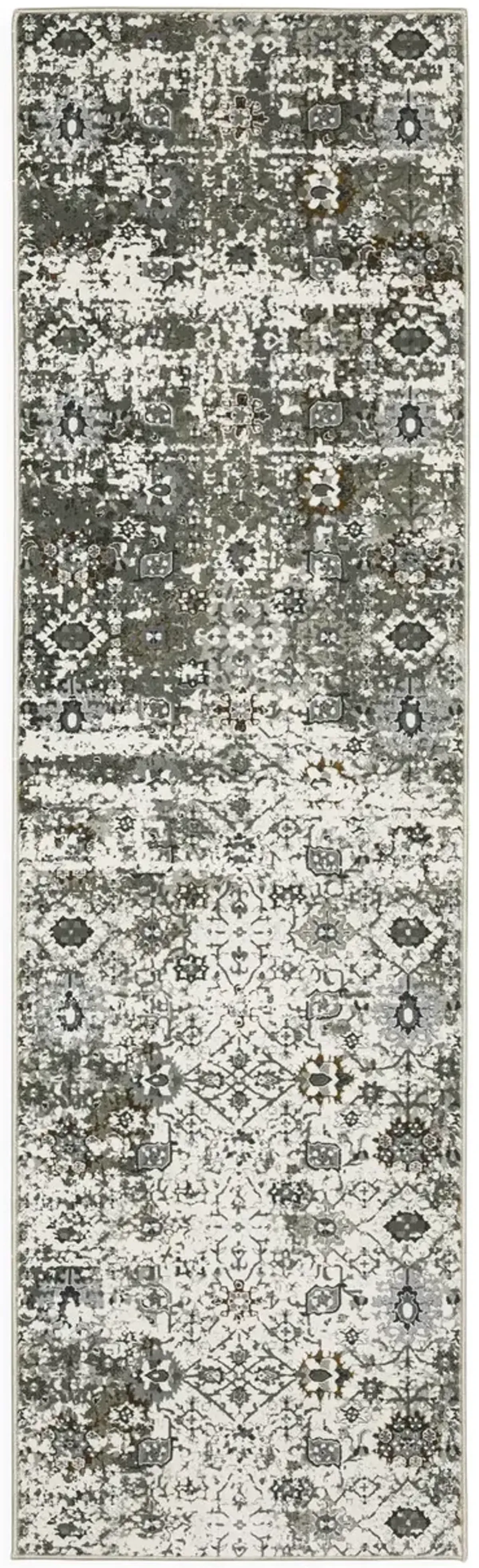 Gemini Grey Multi 2 3  X 7 6  Area Rug