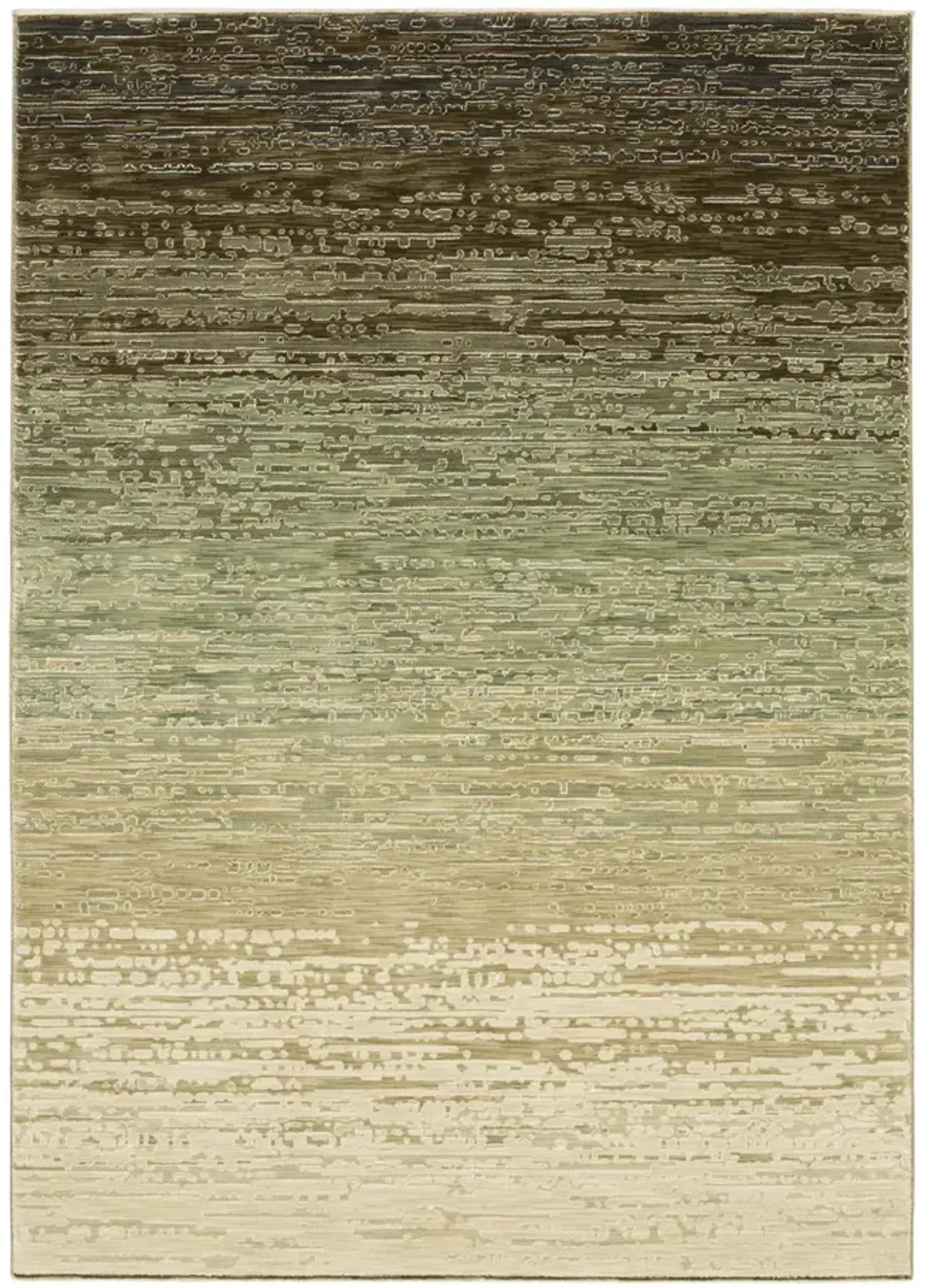Reed Beige Green Area Rug - 2 3  X 7 6 