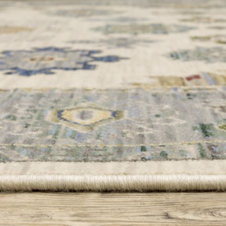 Lucca Blue Ivory - 2 0  x 6 0  Area Rug