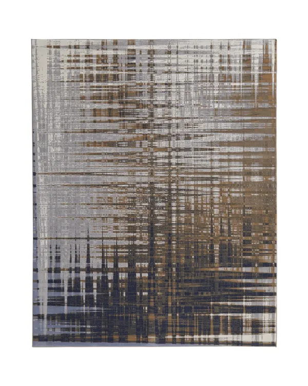 Clio Navy Gray 2 9  x 7 10  Area Rug