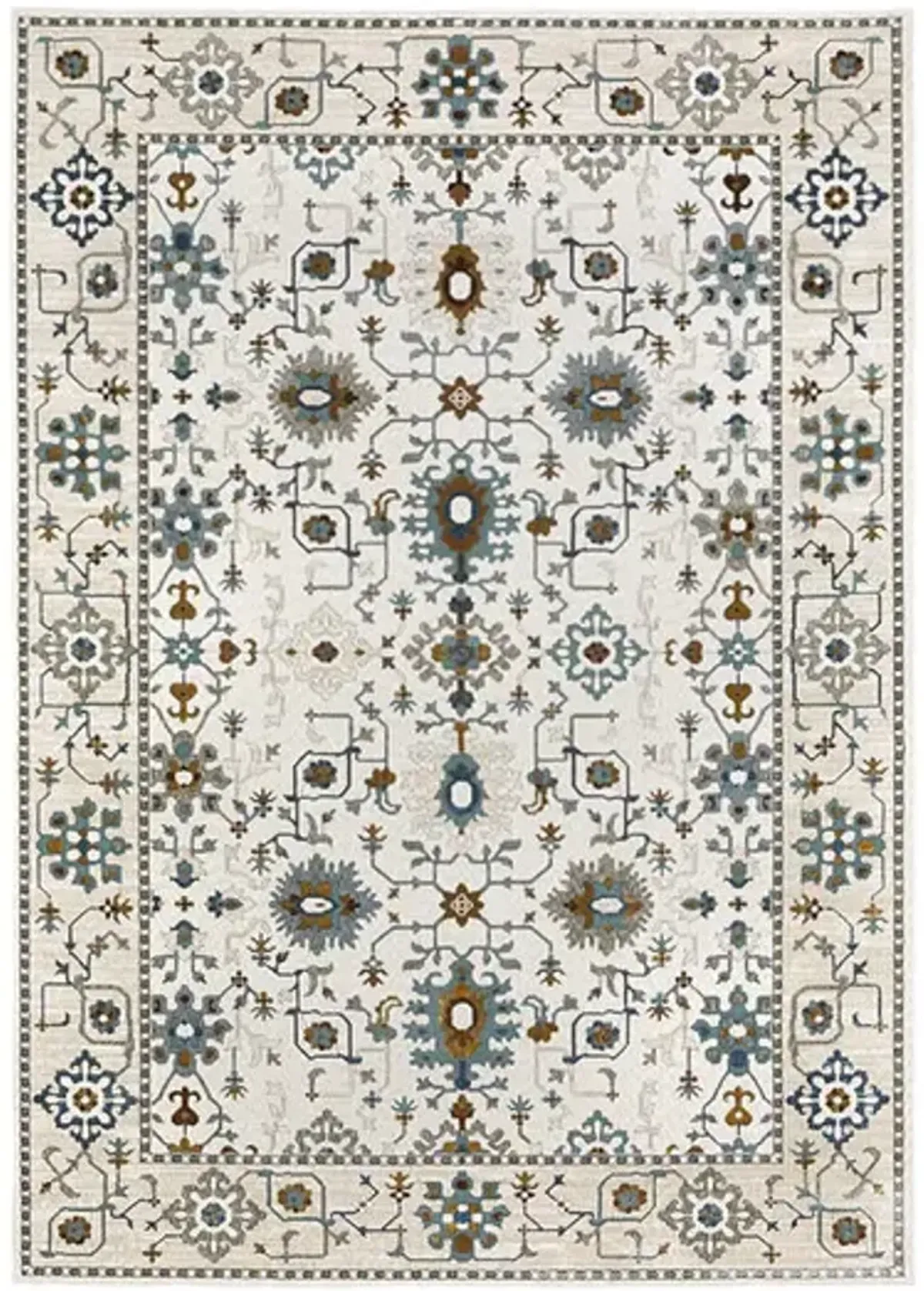 Ellington Ivory Blue 2 3  x 7 6  Area Rug