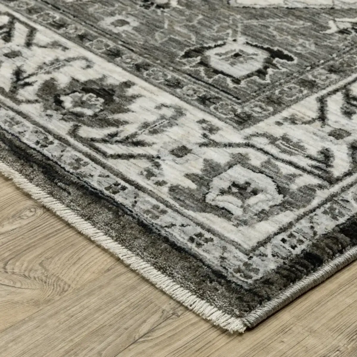 Chamberlain Charcoal Ivory Area Rug - 2 3  X 7 6 