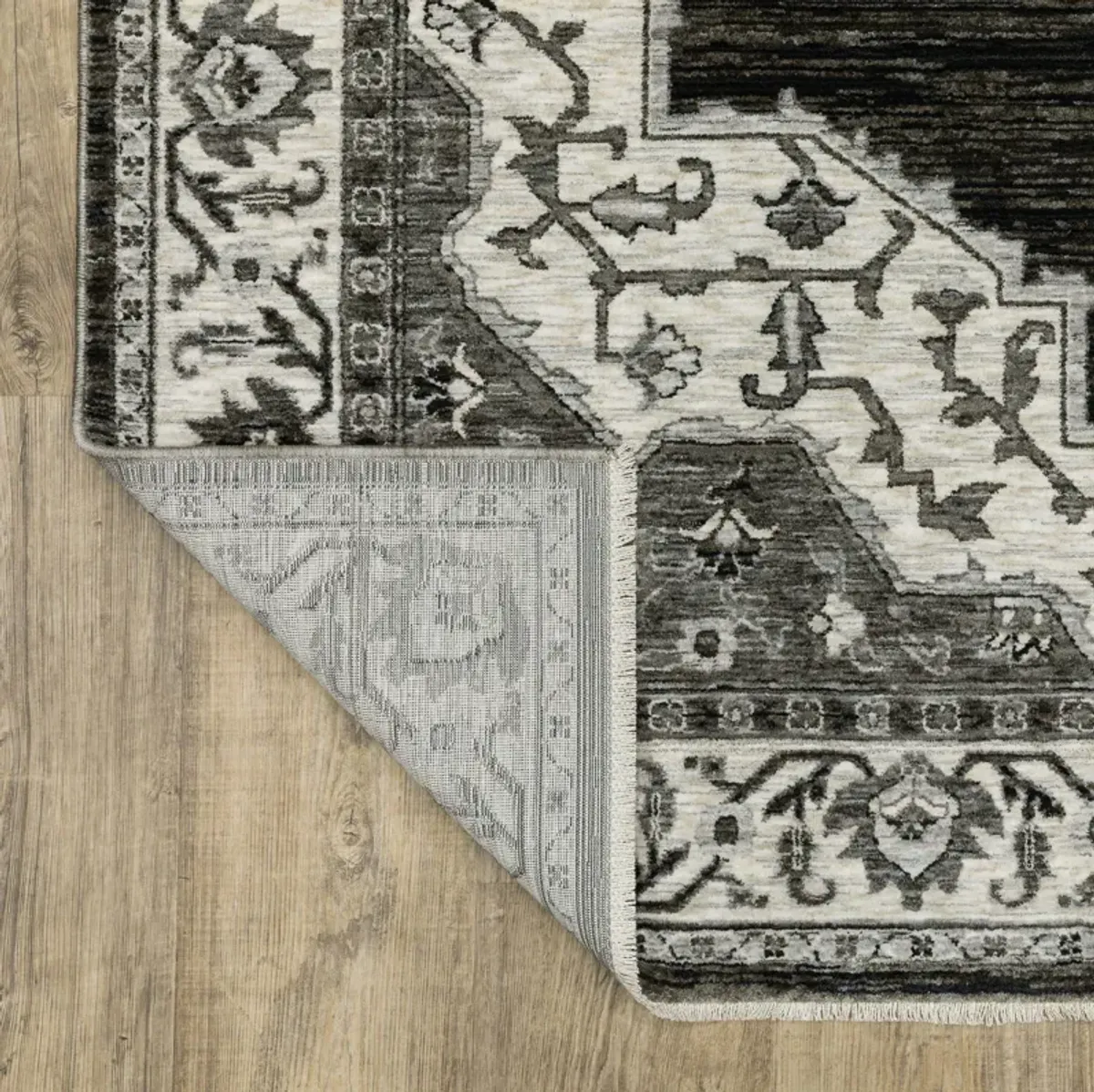 Chamberlain Charcoal Ivory Area Rug - 2 3  X 7 6 