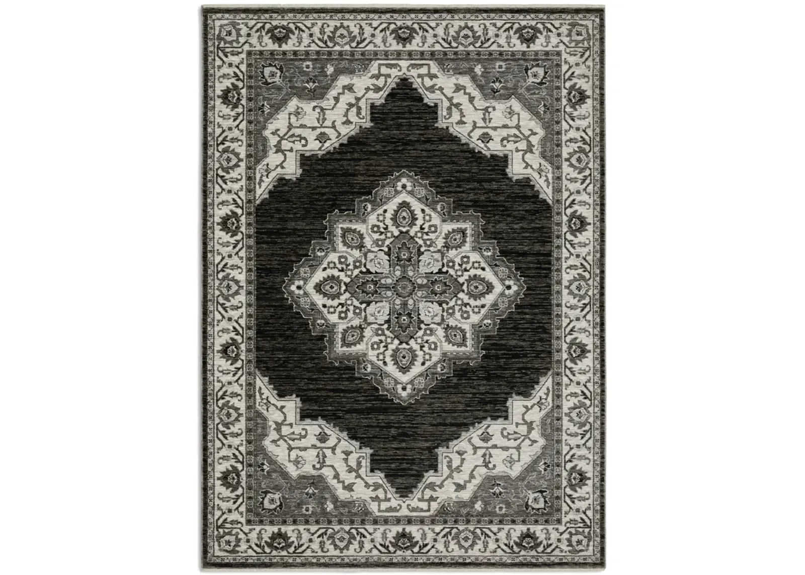 Chamberlain Charcoal Ivory Area Rug - 2 3  X 7 6 