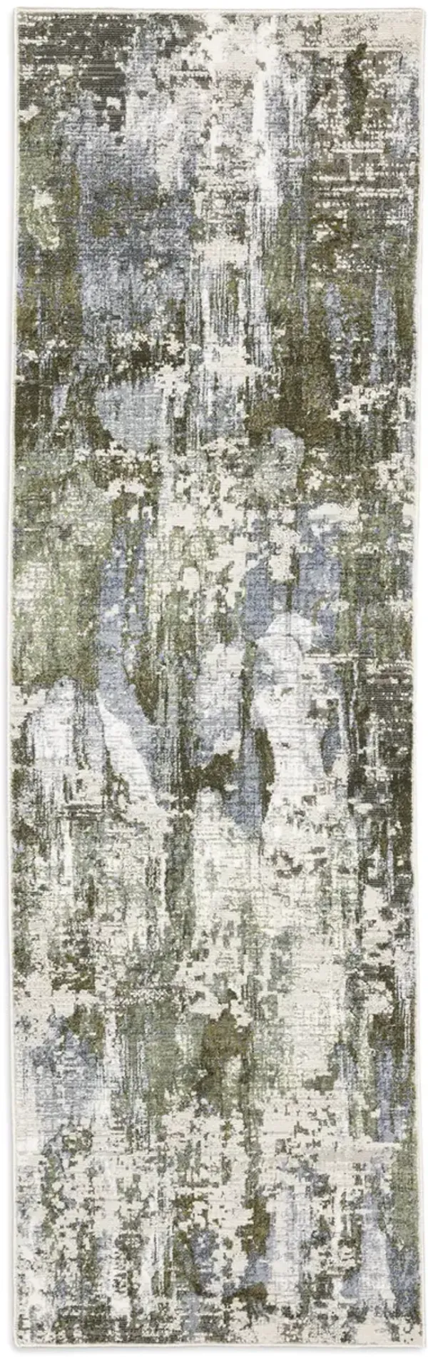 Caravan Green Blue Area Rug - 2 3  X 7 6 