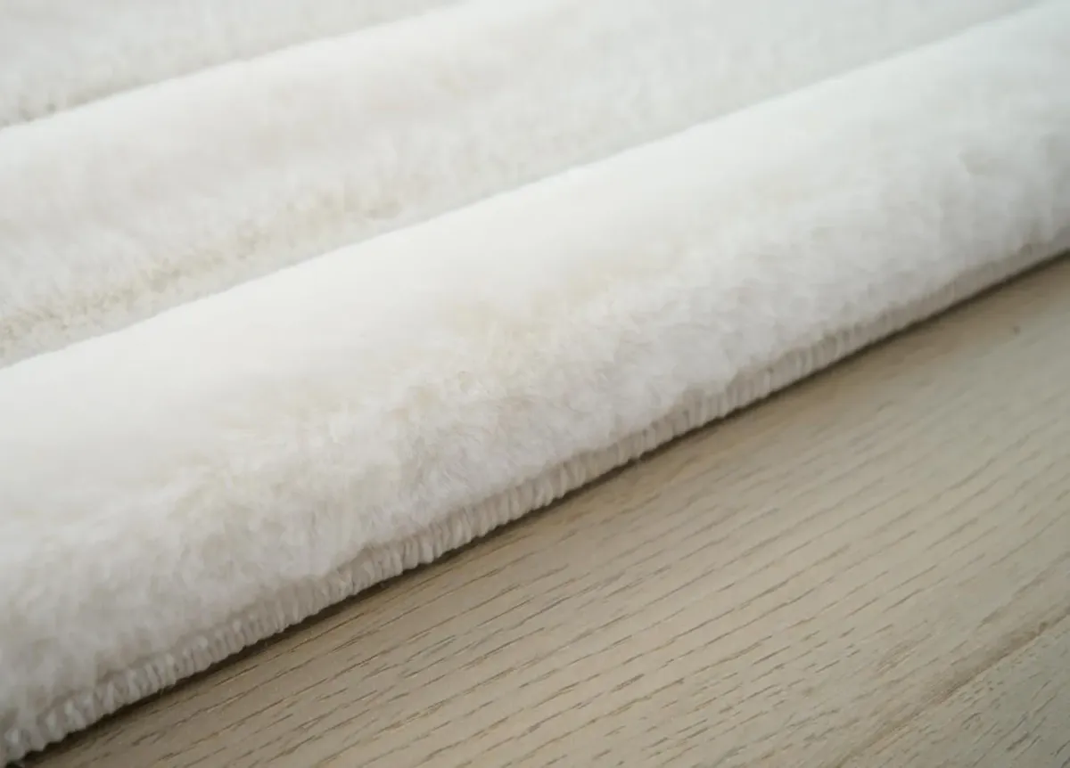 Madrid White Corded Shag Area Rug - 2 0  X 8 0 