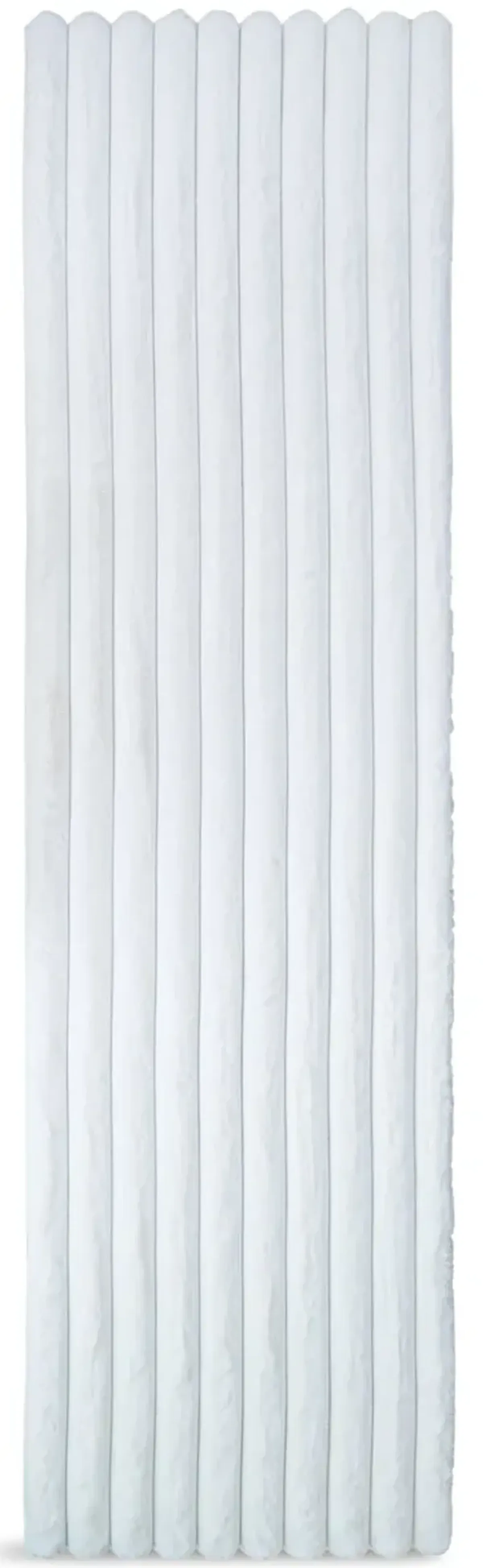 Madrid White Corded Shag Area Rug - 2 0  X 8 0 