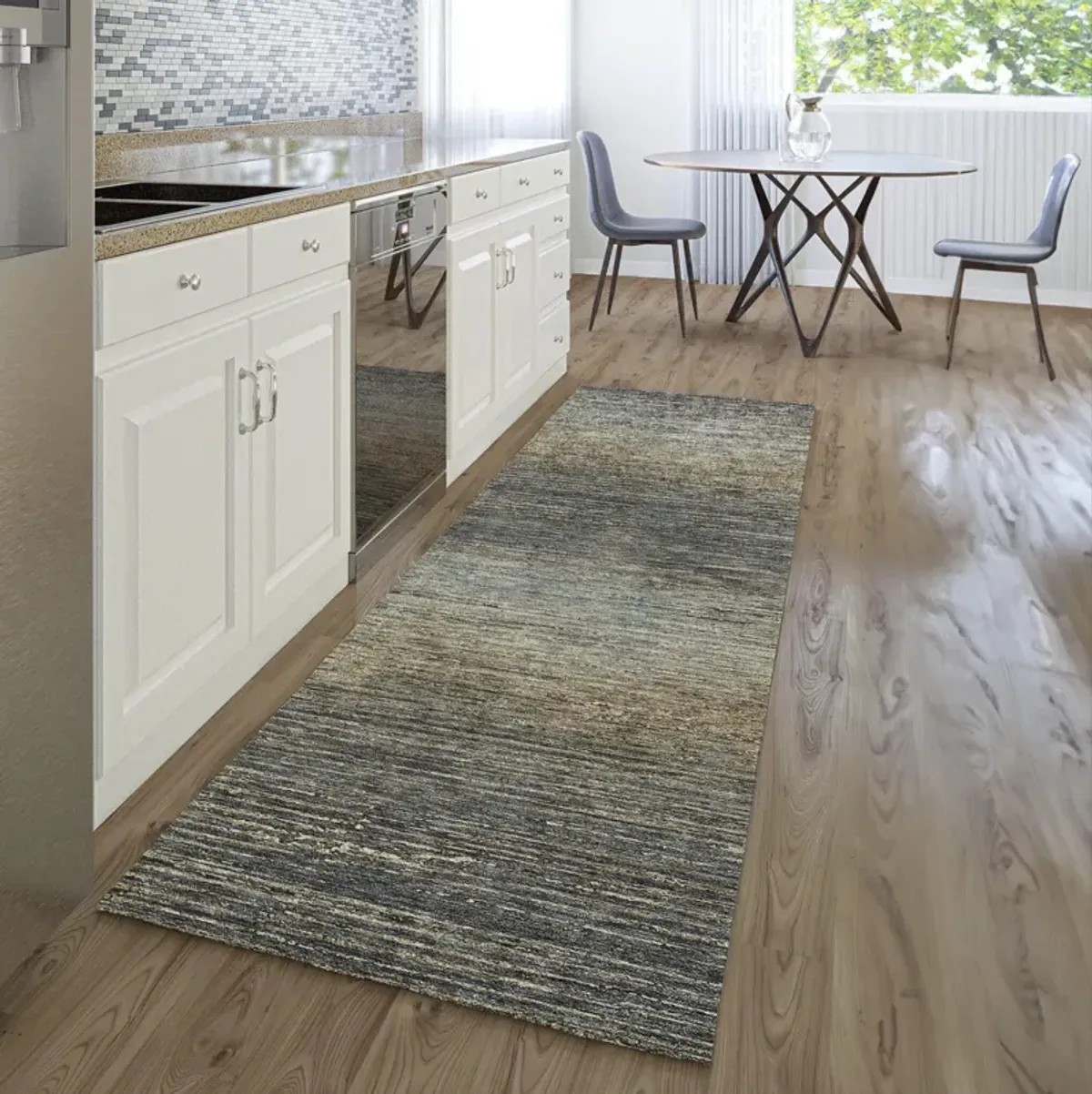 Trevi Pewter Area Rug - 2 3  X 7 6 
