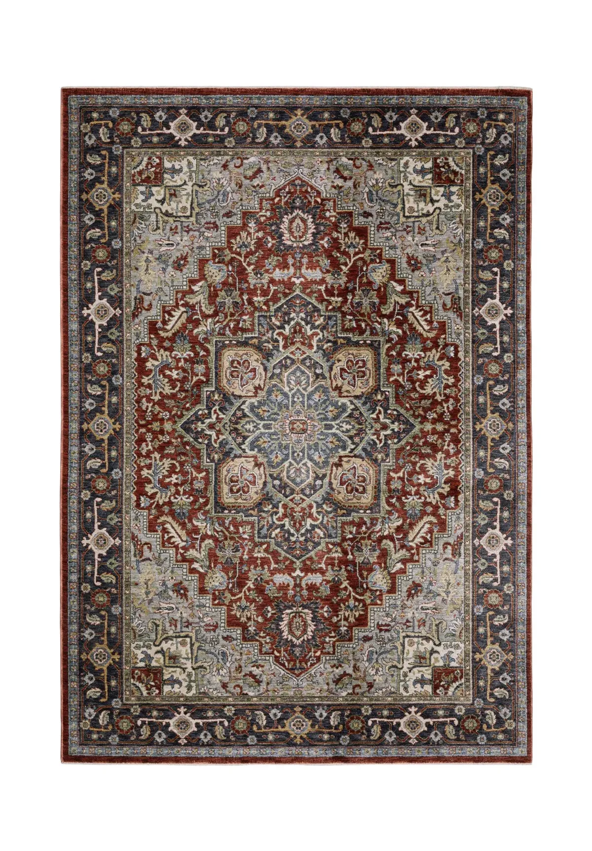 Eliana Red Blue Area Rug - 2 3  x 7 6 