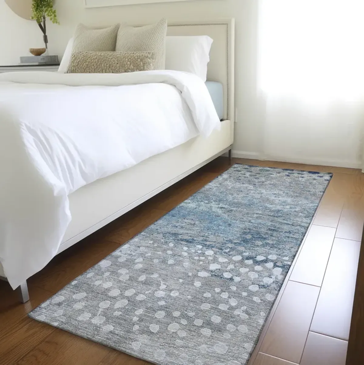 Kochi Gray Washable Area Rug - 2 3  X 7 6 