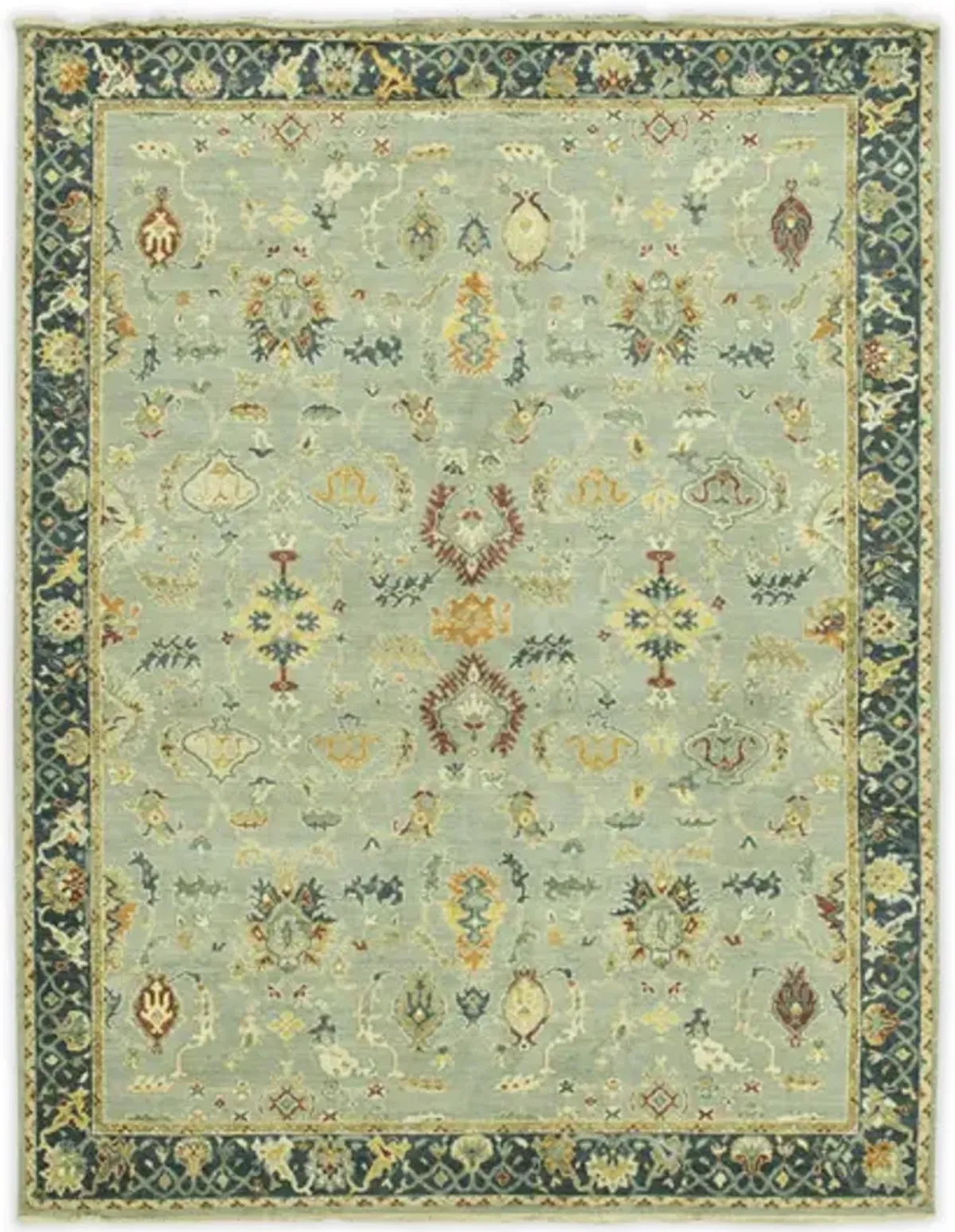 Hand Knotted Area Rug - 9 0  X 12 0 