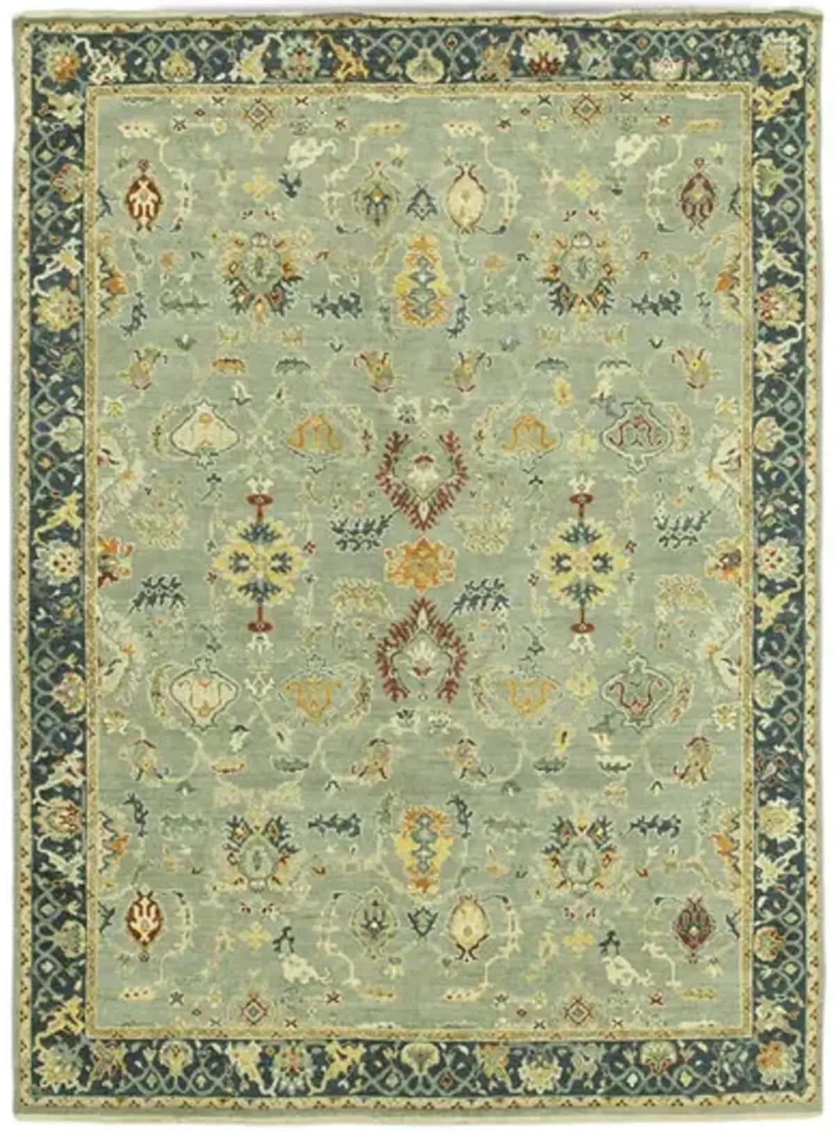 Hand Knotted Area Rug - 9 0  X 12 0 