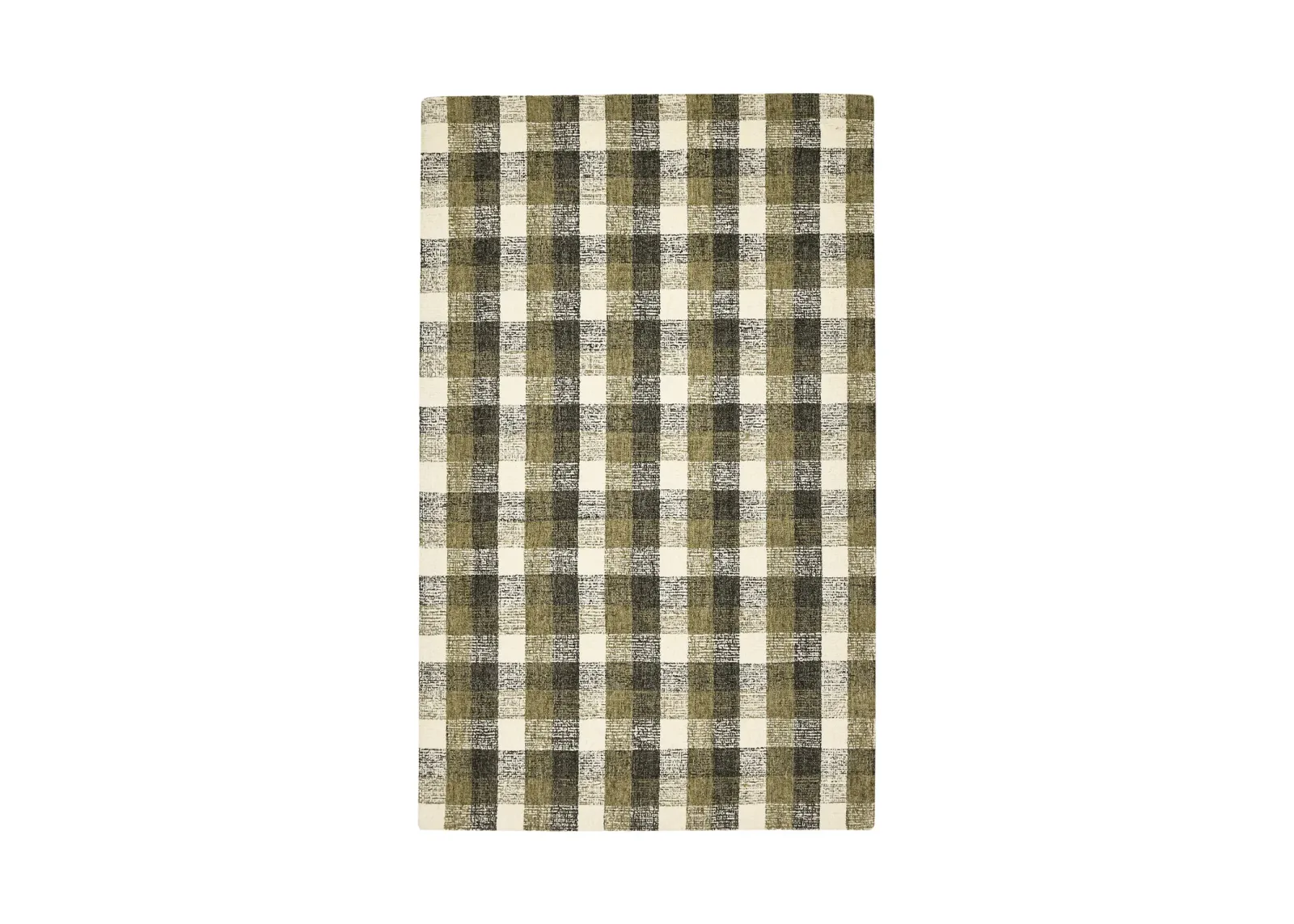 Tartan Khaki Area Rug - 9 0  X 13 0 