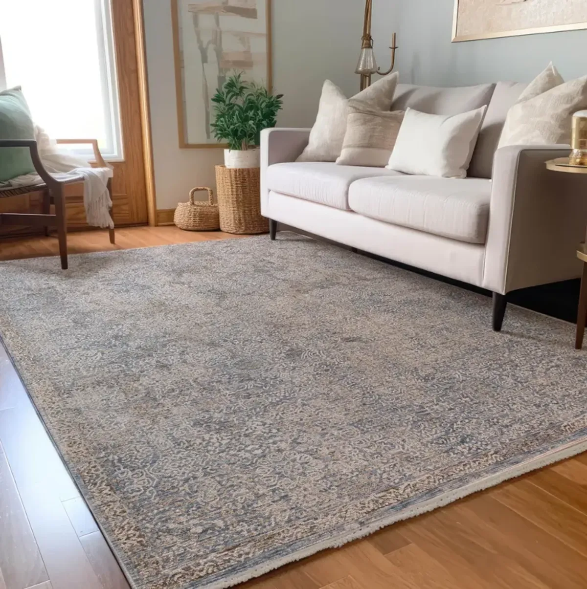 Vienna Denim Area Rug - 9 0  x 13 2 