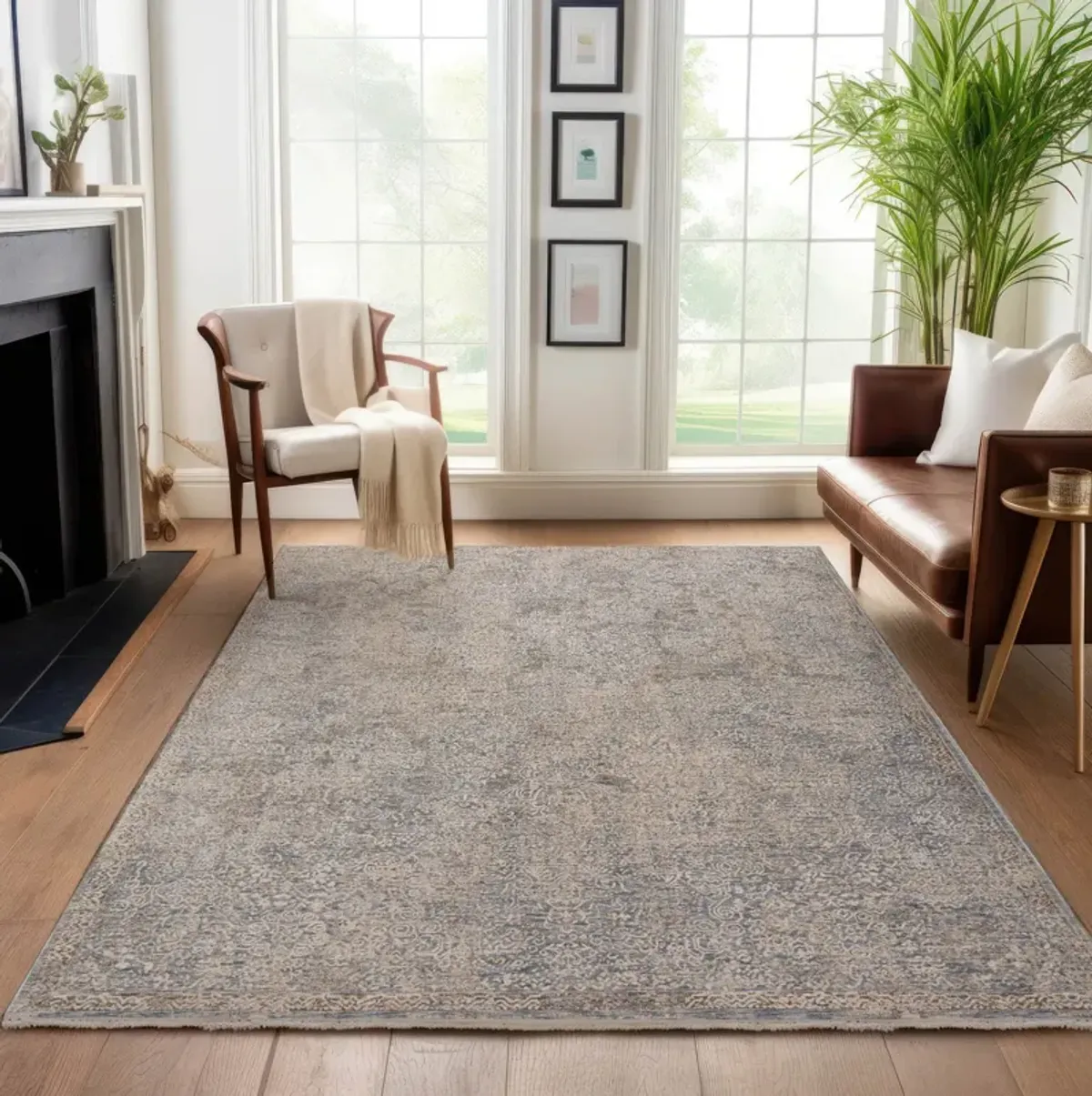 Vienna Denim Area Rug - 9 0  x 13 2 