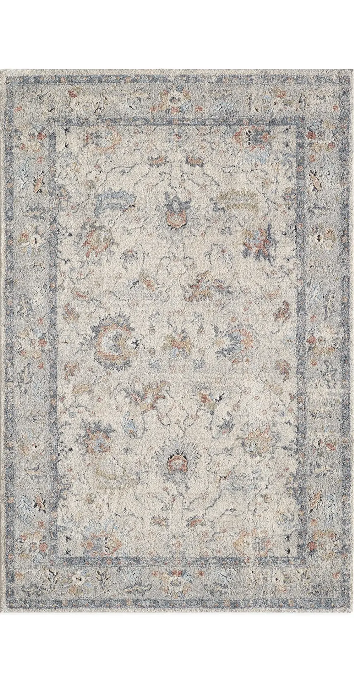 Solana Ivory Grey Delaney Area Rug - 12 0  X 15 0  