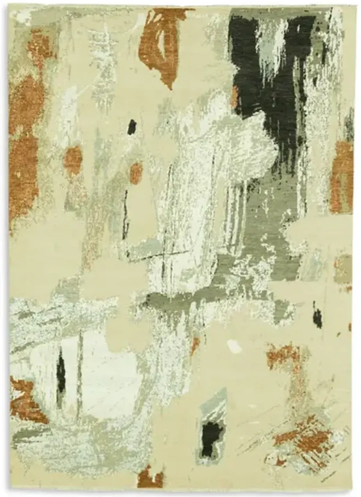 Hand Knotted Area Rug - 8 10  X 12 4 