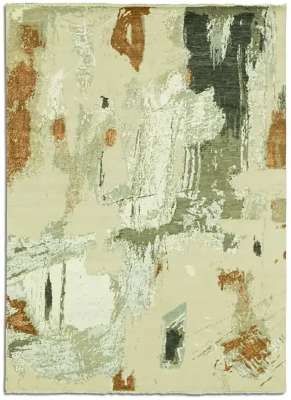 Hand Knotted Area Rug - 8 10  X 12 2 