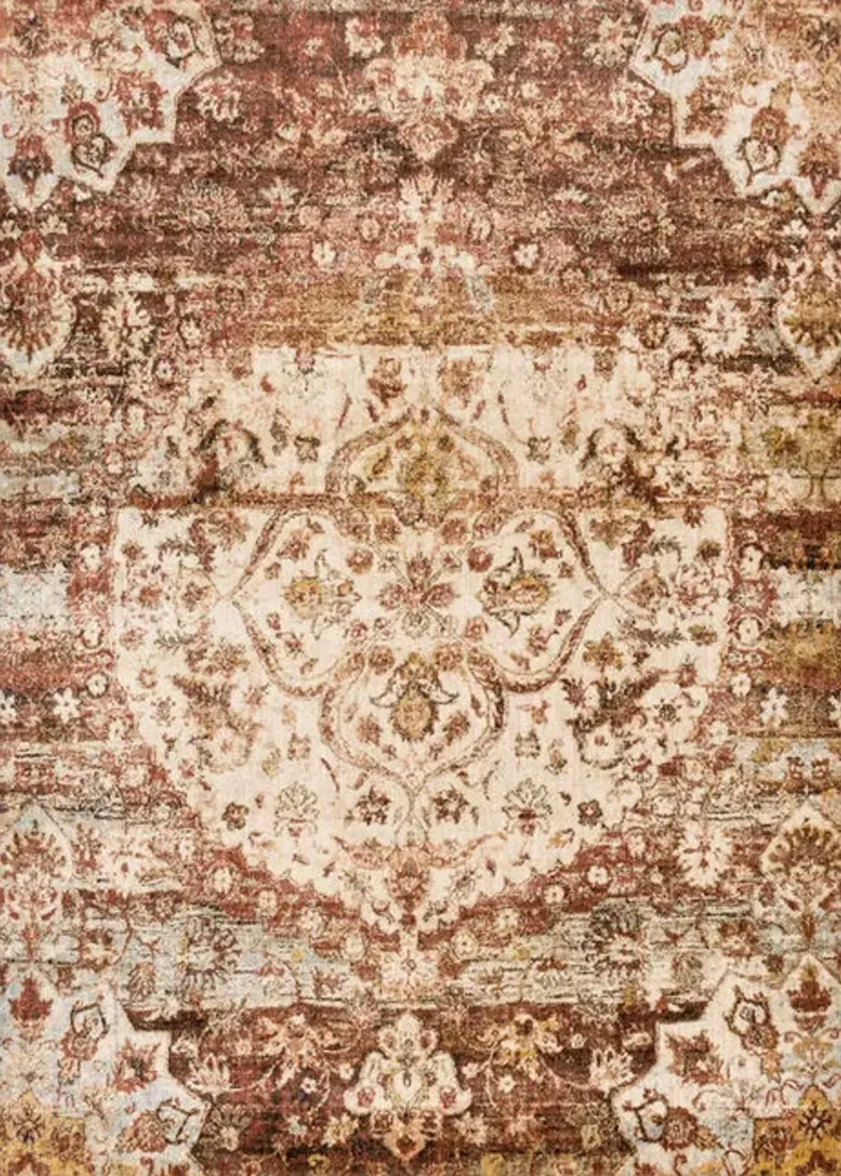 Anastasia Rust Ivory Area Rug - 9 6  X 13 0 