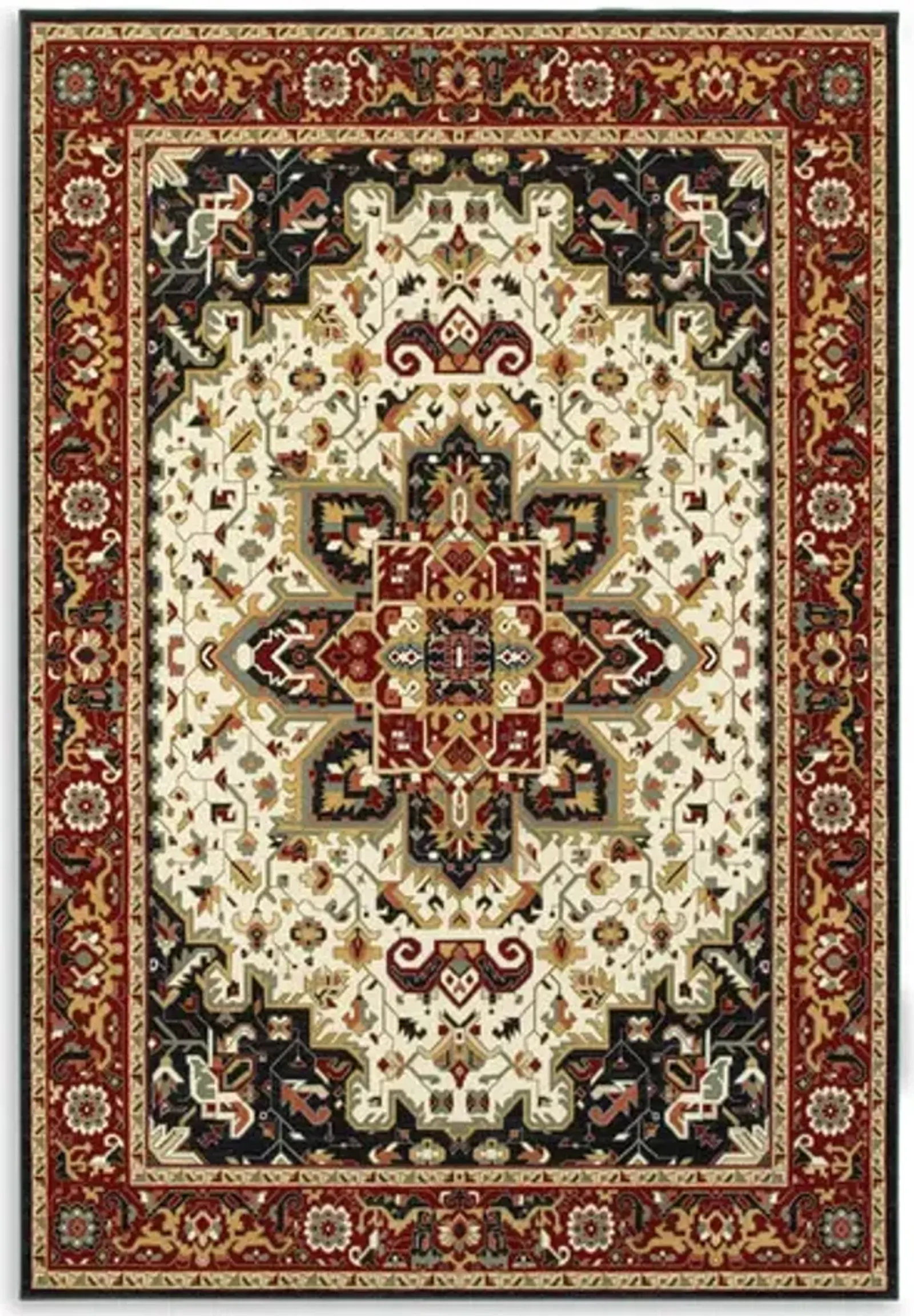 Kashan Red Medallion Area Rug - 9 10  X 12 10 