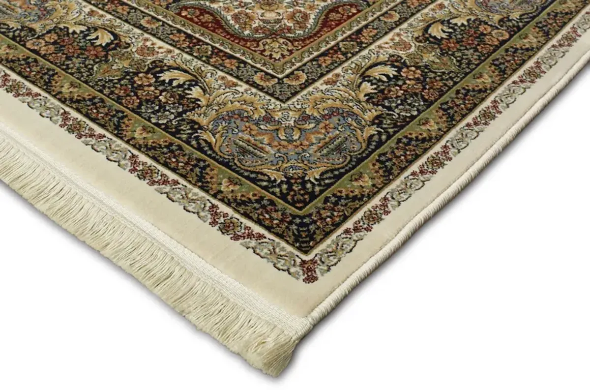 Masterpiece Medallion Ivory Area Rug - 9 10  X 12 0 