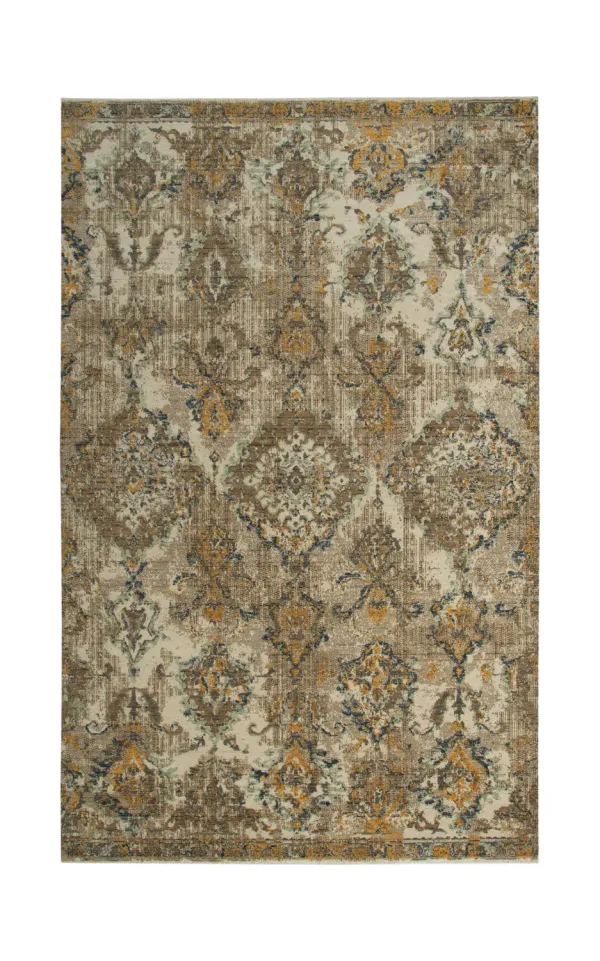 Platinum Beige Brown Area Rug - 10 0  X 13 0