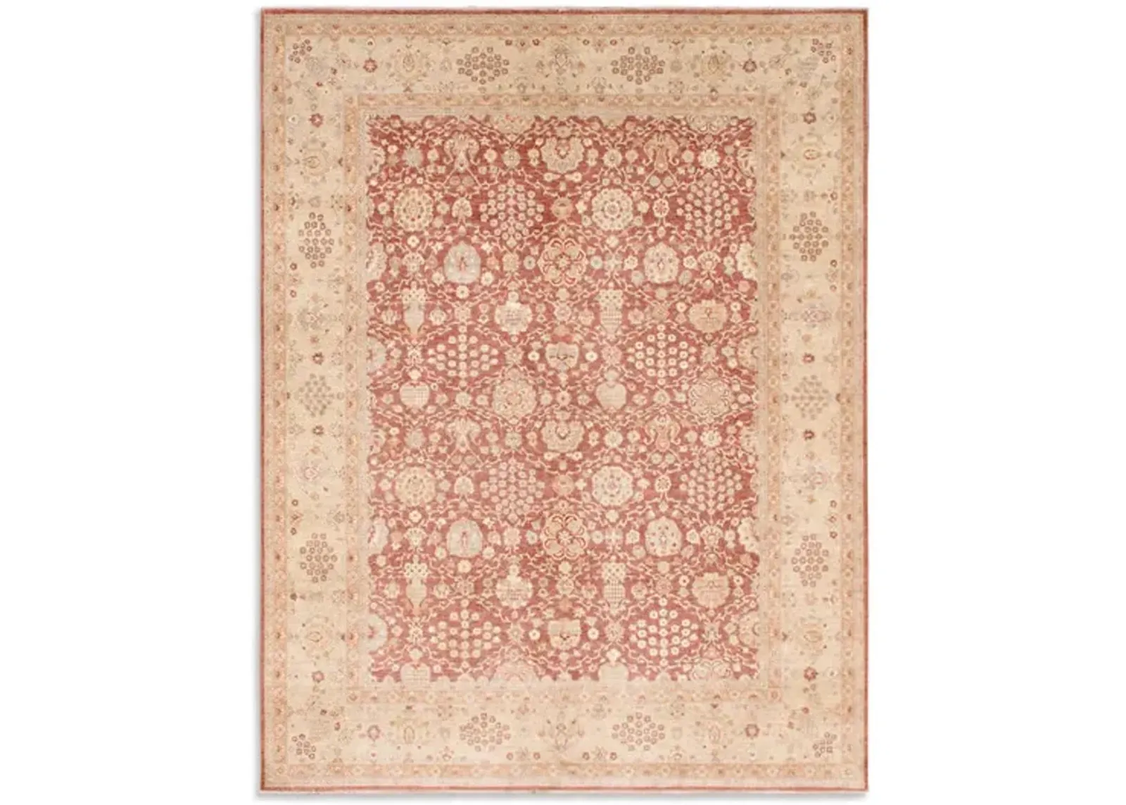 Hand Knotted Area Rug - 9 11  X 13 10 