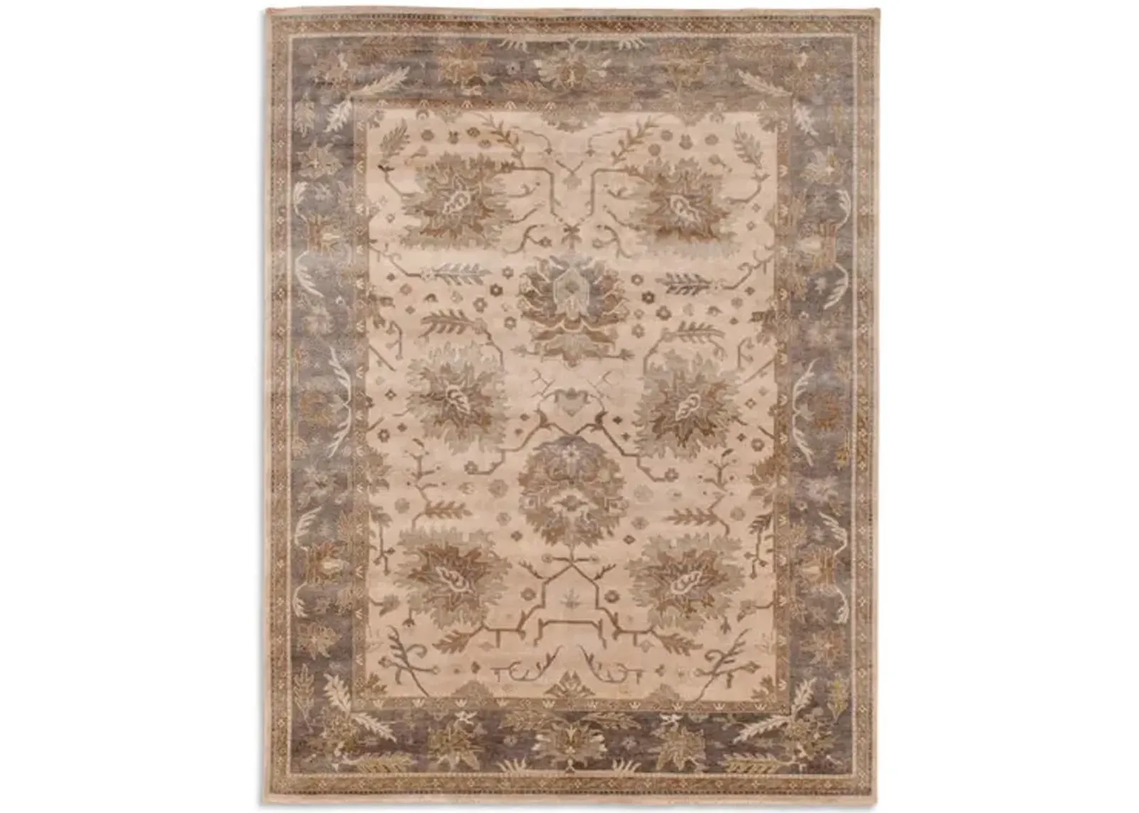 Hand Knotted Area Rug - 9 1  X 11 10 