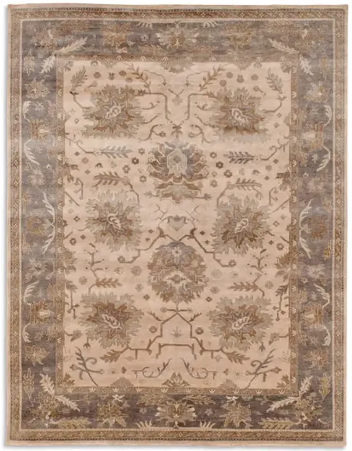 Hand Knotted Area Rug - 9 1  X 11 10 