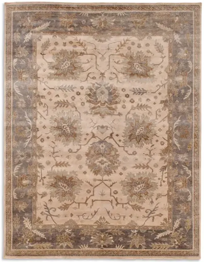 Hand Knotted Area Rug - 9 1  X 11 10 