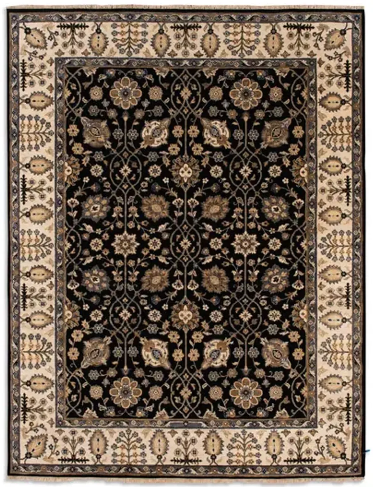 Hand Knotted Area Rug - 9 0  X 11 10 