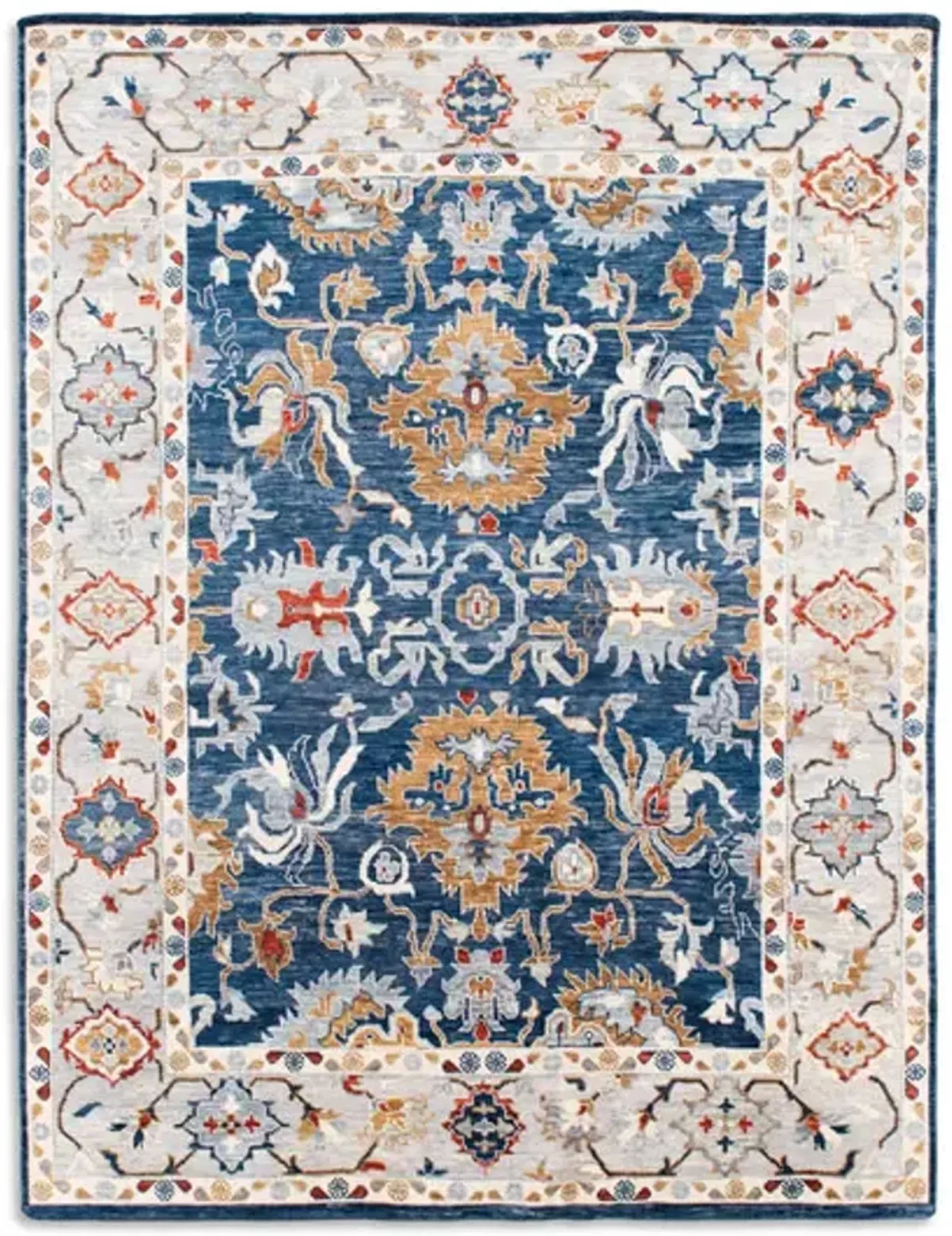 Hand Knotted Area Rug - 8 11  X 11 10  