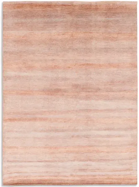 Indore Blue Rust Hand Knotted Area Rug - 9 6  X 13 6 