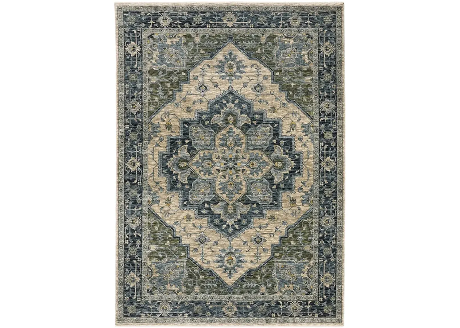 Aberdeen Medallion Blue Area Rug - 9 10  x 12 10  