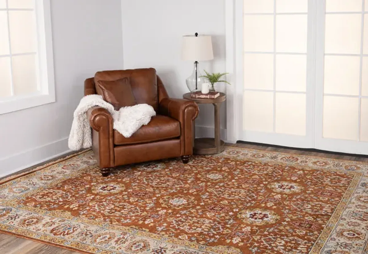 Rajasthan Red Robin Fog Area Rug - 9 0  X 12 0 