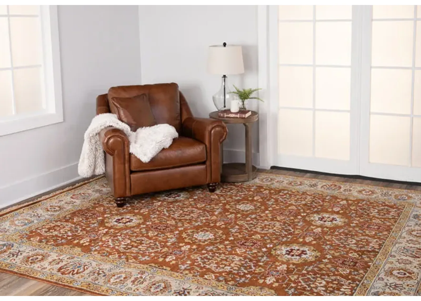 Rajasthan Red Robin Fog Area Rug - 10 0  X 14 0 