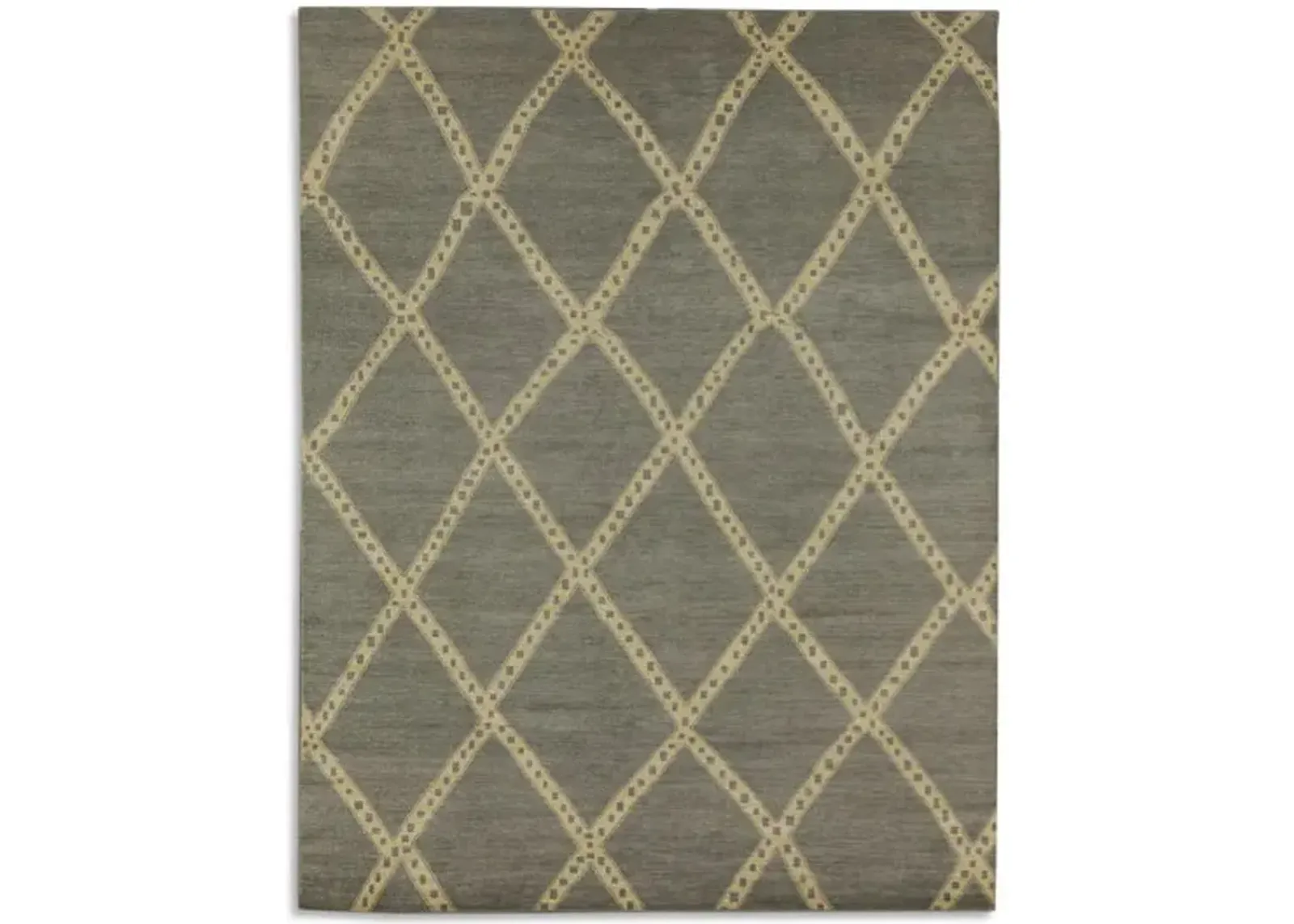 Line Hand Knotted 9 2  x 11 10  Area Rug